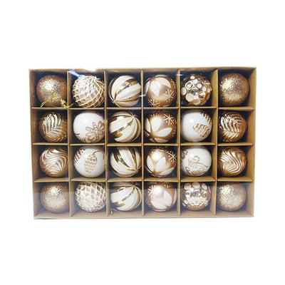 Christmas Balls 6cm 24pcs Gold
