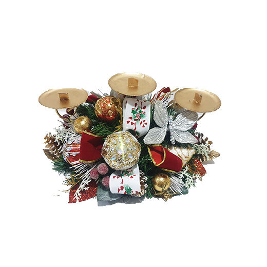 Christmas 3W Spike Candle Holder Red Fab