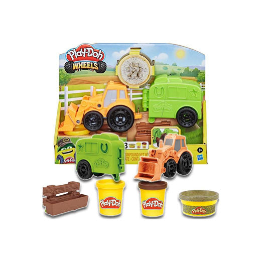 Play-Doh Tractor - Set De Arcilla Y Accesorios Para Jugar A La Granja - Incluye Tractor Y Moldes - Regalo Creativo Para Niños A Partir De 3 Años