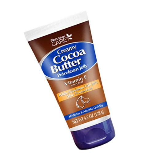 Personal Care Creamy Cocoa Butter Petroleum Jelly Vitamin E Skin Protectant 4.5 OZ (128g)