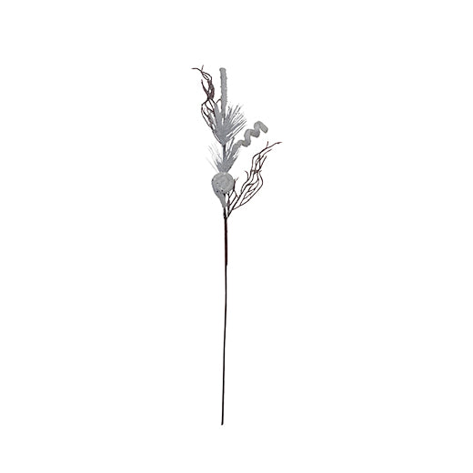 Christmas faux snow frosted Scandinavian Long Twigs 37cm