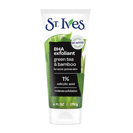 St. Ives BHA Exfoliant Scrub Green Tea and Bamboo for Acne-Prone Skin 6 OZ (170g)