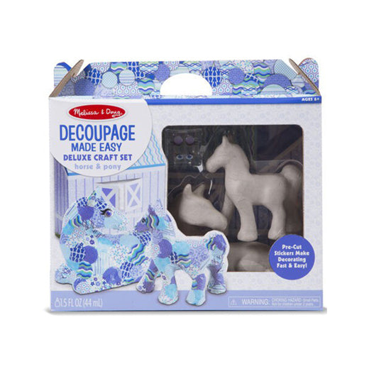 Melissa & Doug Decoupage Made Easy Deluxe Craft Set - Horse & Pony