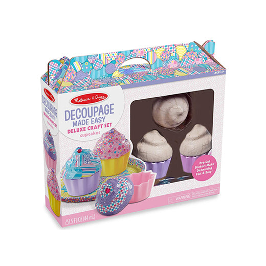 Melissa & Doug Decoupage Made Easy Deluxe Craft Set - Cupcakes