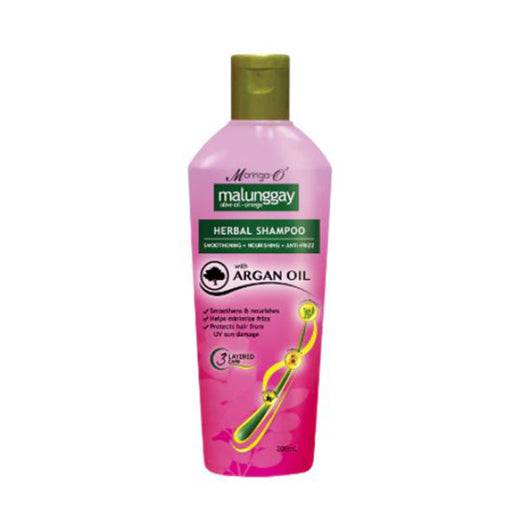 Moringa-02 (Malunggay Olive Oil Omega) Herbal Smoothening + Anti-Frizz Shampoo With Argan Oil 200ML