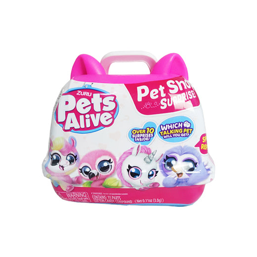 ZURU UNICORN Pets Alive Pet Shop Surprise –Interactive Toy Pets Plush w/  Carrier