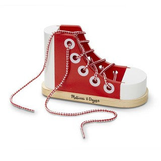 Melissa & Doug Wooden Lacing Shoe