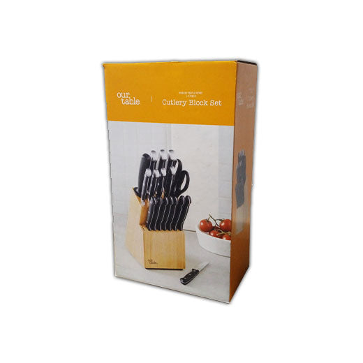 Our Table 18 Pieces Cutlery Block Set Our Table 18 Pieces Cutlery Block Set