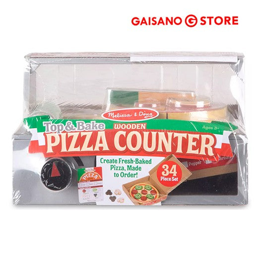 Melissa & Doug Top & Bake Wooden Pizza Counter