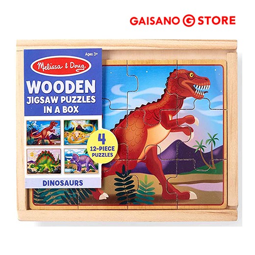 Melissa Doug Wooden Jigsaw Puzzles In A Box Dinosaurs Shop Gaisano