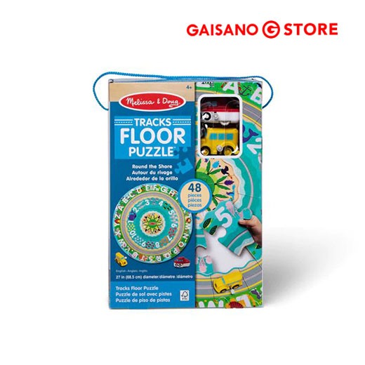 Melissa & Doug Tracks Floor Puzzle - Round The Shore