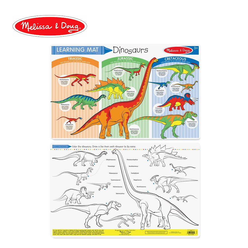 Melissa & Doug Learning Mat - Dinosaurs