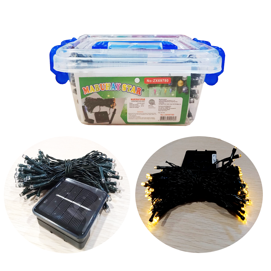 Mabuhay Star 100L LED Solar Christmas Light- Warm White