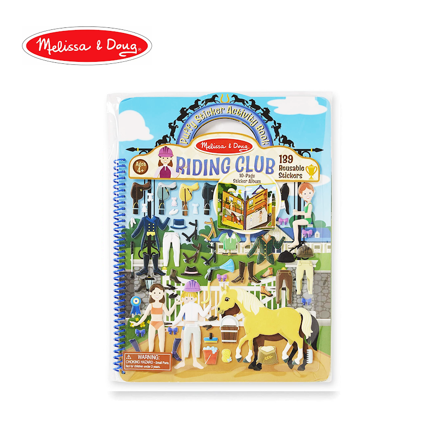 Melissa & Doug Puffy Sticker Activity Book - Riding Club