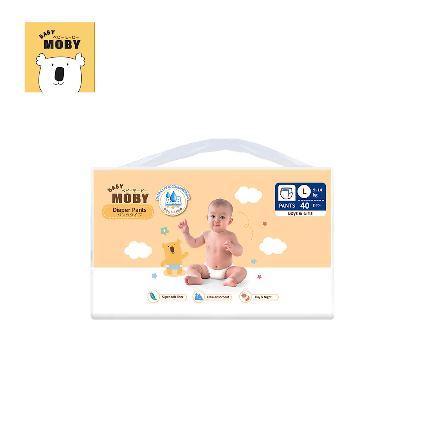 Baby Moby 40 Pcs Diaper Pants - Large