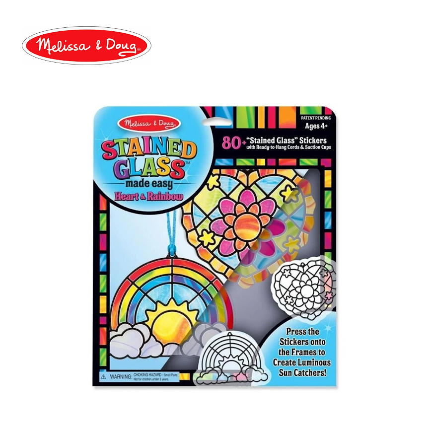 Melissa & Doug Stained Glass Made Easy - Heart & Rainbow