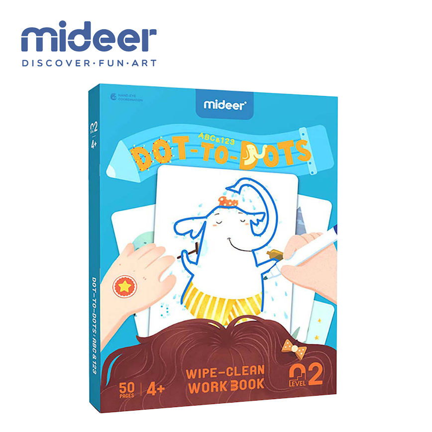 Mideer Dot-to-Dot - Wipe-Clean Workbook