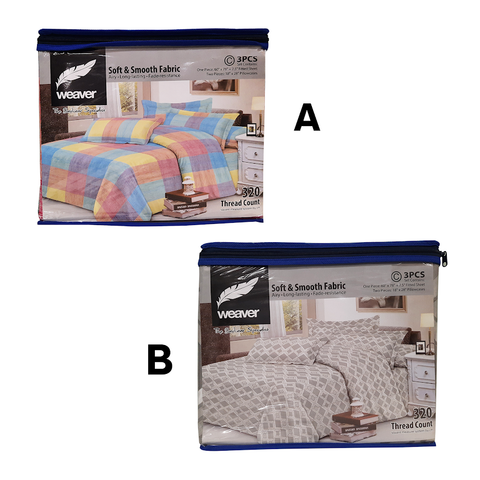 Weaver Soft & Smooth Fabric 3pc Bed Sheets Set - Queen