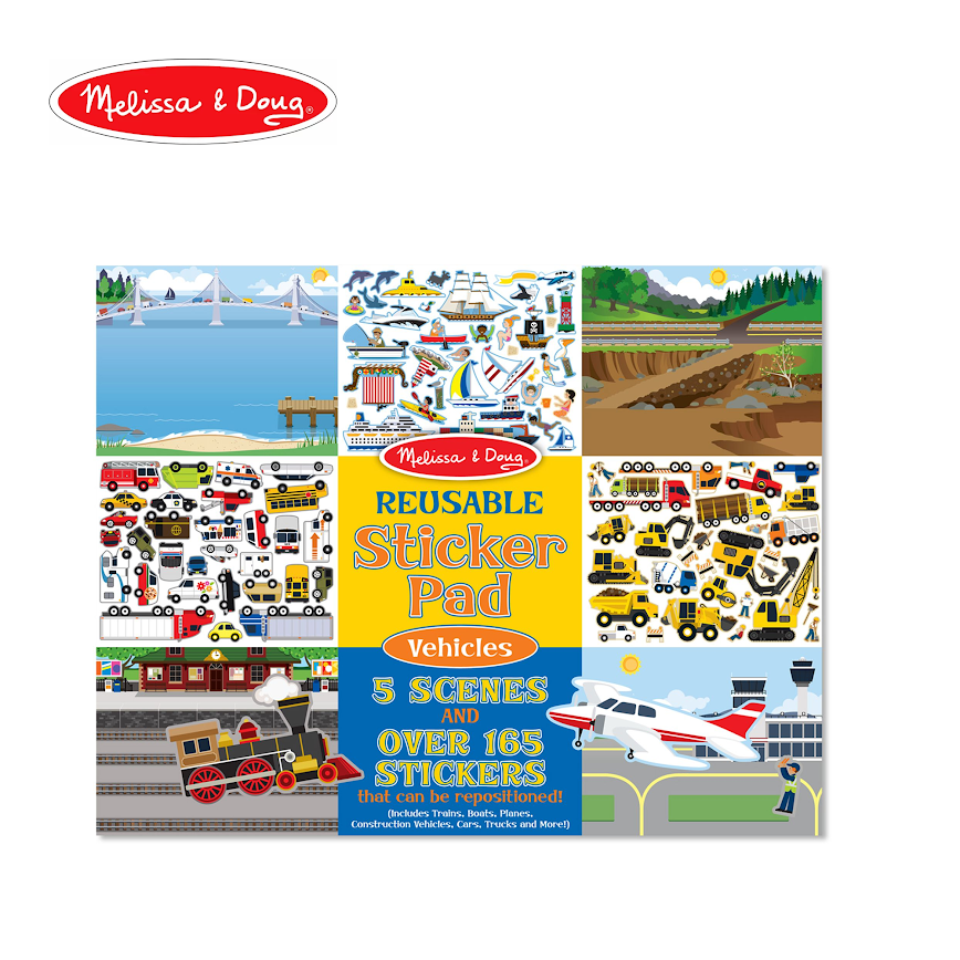 Melissa & Doug Reusable Sticker Pad - Vehicles