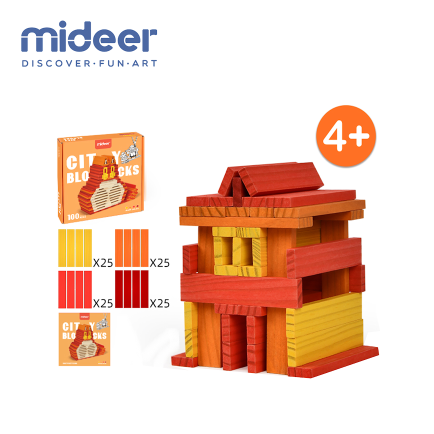 Mideer Wooden City Blocks 100s