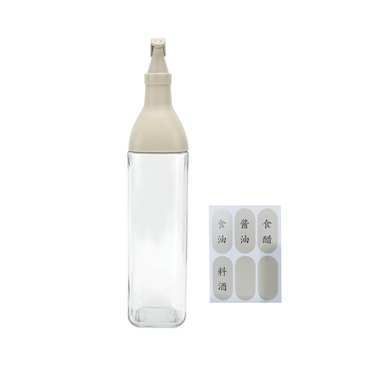 500ml Glass Bottle Oil and Vinegar Dispenser with Sticker Label