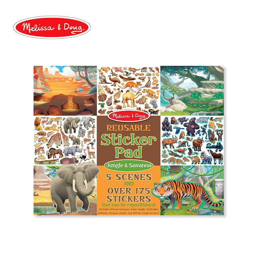 Melissa & Doug Reusable Sticker Pad - Jungle & Savanna