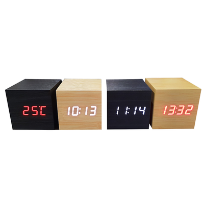 Desk Wooden Multifunctional Digital LED Clock