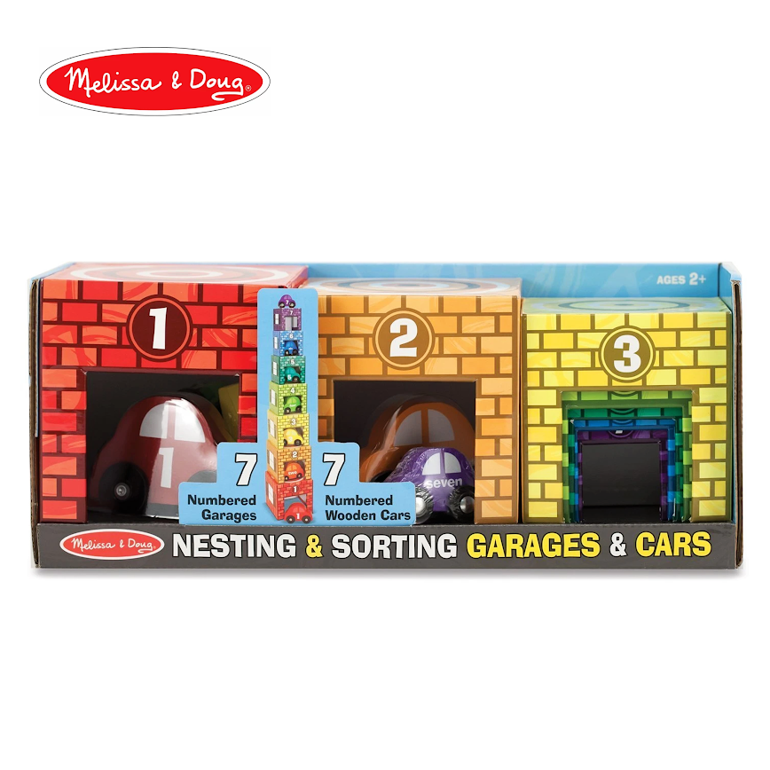 Melissa & Doug Nesting and Sorting - Garages & Cars