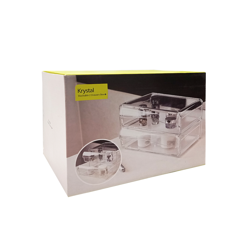 Krystal Stackable 2 Drawers Box