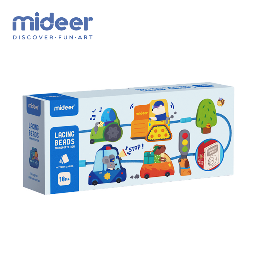 Mideer Lacing Beads- Transportation