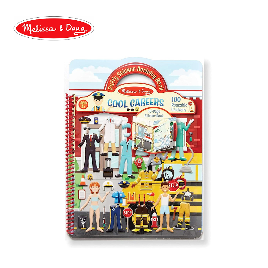 Melissa & Doug Puffy Sticker Activity Book - Cool Careers