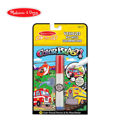Melissa & Doug On-the-Go Color Blast Coloring Pad- Vehicles