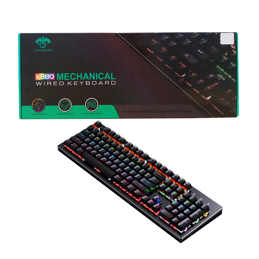 Leaven 104-Key Mechanical Lighted Keyboard K880