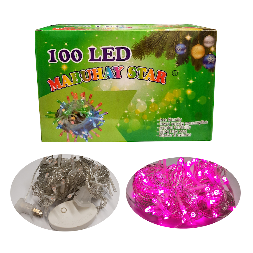 Mabuhay Star Christmas Ice Bar LED Light 100L - Pink
