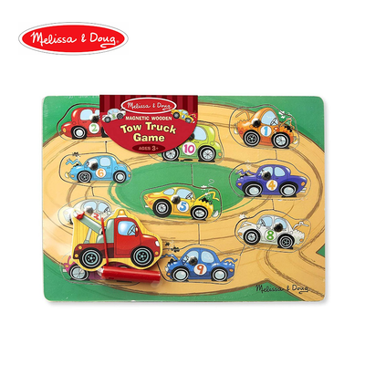 Melissa & Doug Magnetic Wooden Tow Truck Game