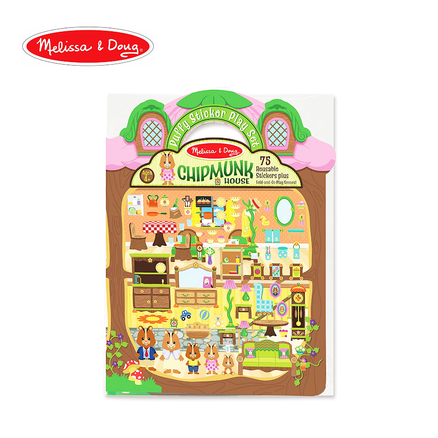 Melissa & Doug Reusable Stickers Plus - Chipmunk House