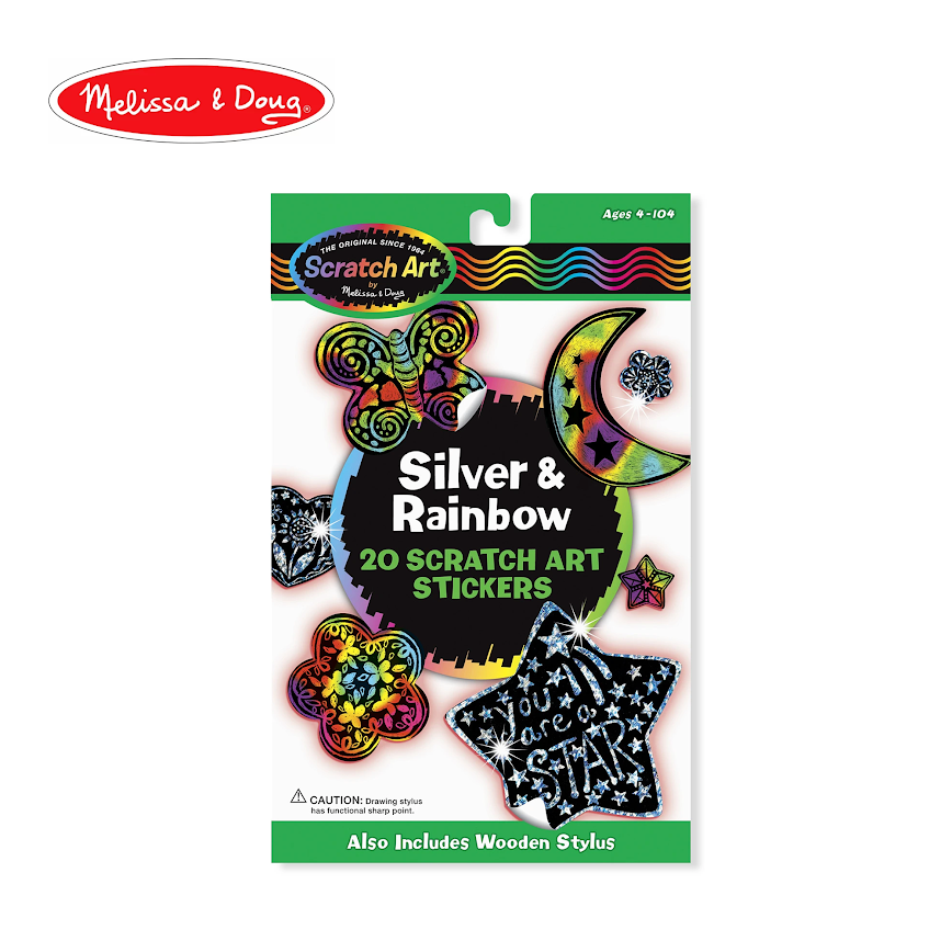 Melissa & Doug Scratch Art - Silver & Rainbow
