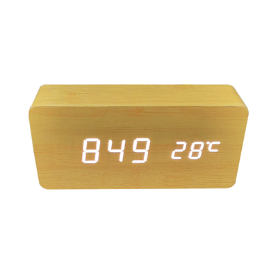 Desk Wooden Multifunctional Digital LED Clock