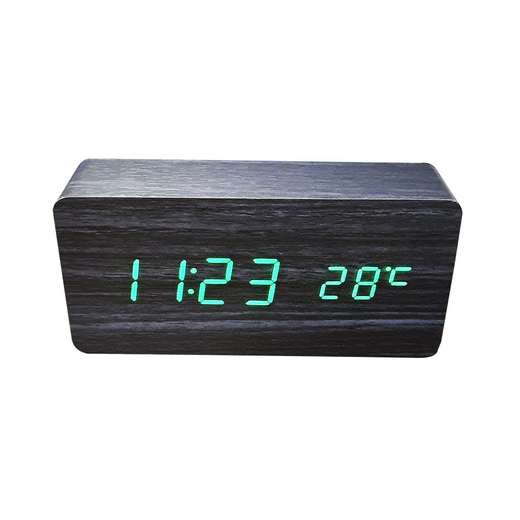 Desk Wooden Multifunctional Digital LED Clock