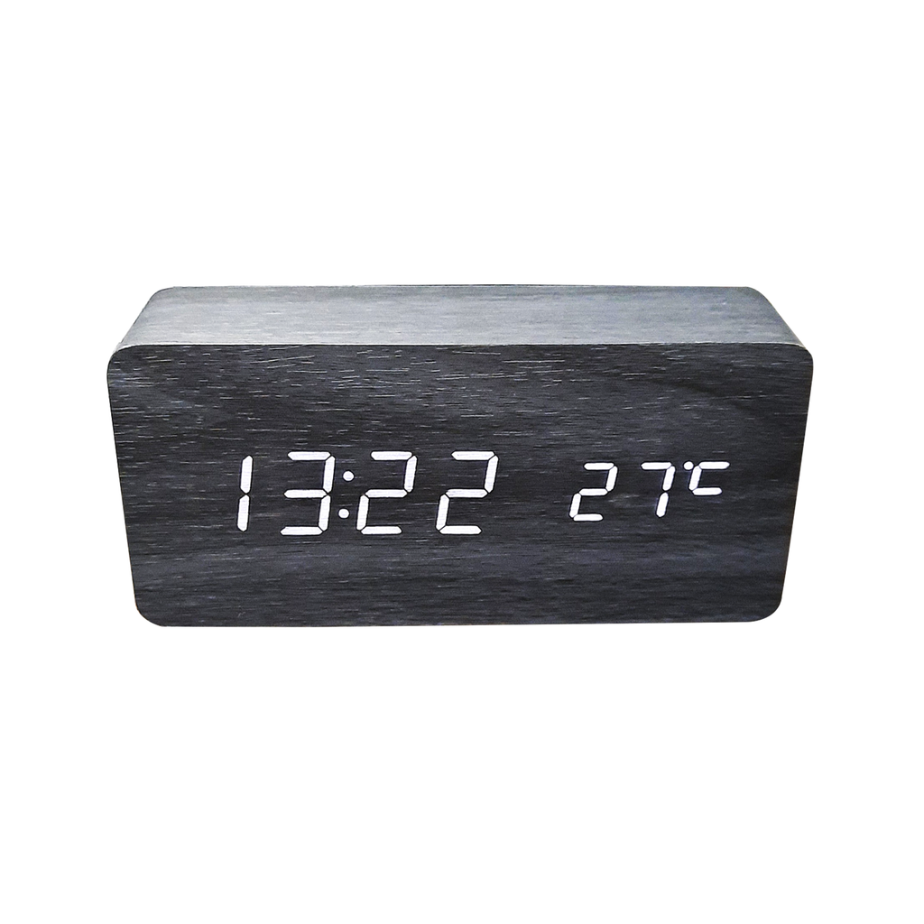 Desk Wooden Multifunctional Digital LED Clock