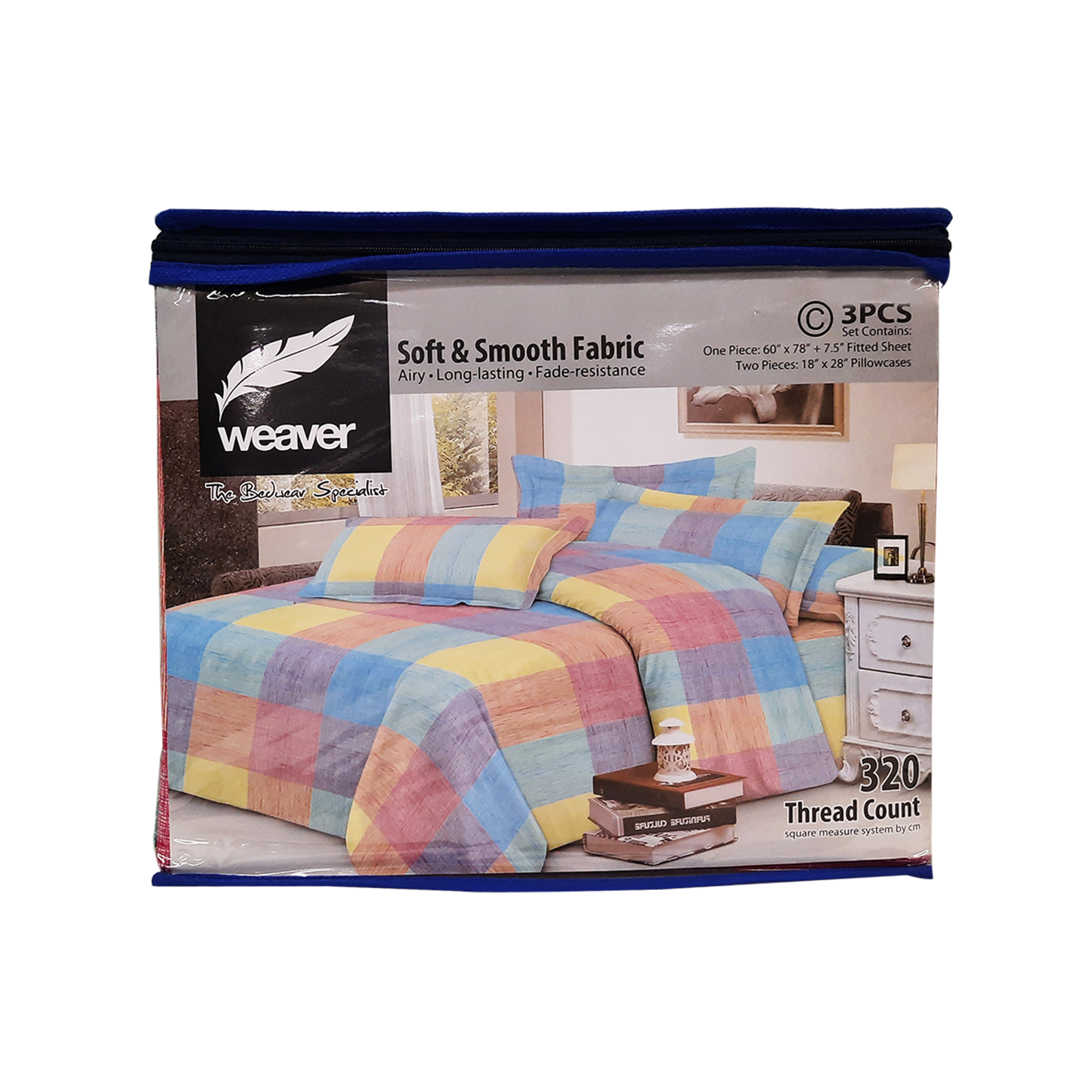 Weaver Soft & Smooth Fabric 3pc Bed Sheets Set - Queen Weaver Soft & Smooth Fabric 3pc Bed Sheets Set - Queen