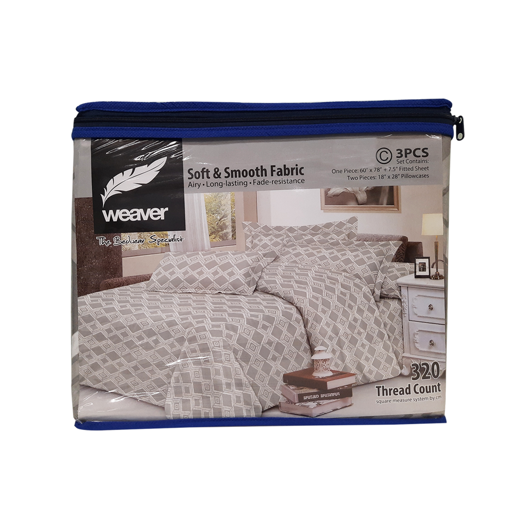 Weaver Soft & Smooth Fabric 3pc Bed Sheets Set - Queen