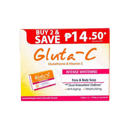 glutathione c soap Gluta-C Intense Whitening Face & Body Soap 120gx2 glutathione c soap Gluta-C Intense Whitening Face & Body Soap 120gx2