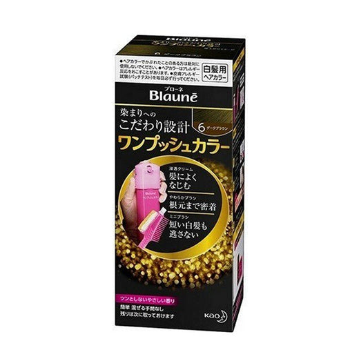 Kao Blaune One Push Color 6 Dark Brown 80g