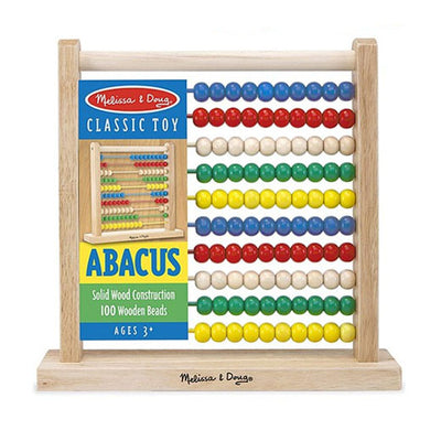 Melissa & Doug Classic Toy - Abacus Solid Wood Construction 100 Wooden Beads