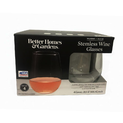 Better Homes & Gardens Wilmond Stemless Wine Glasses 20.5oz