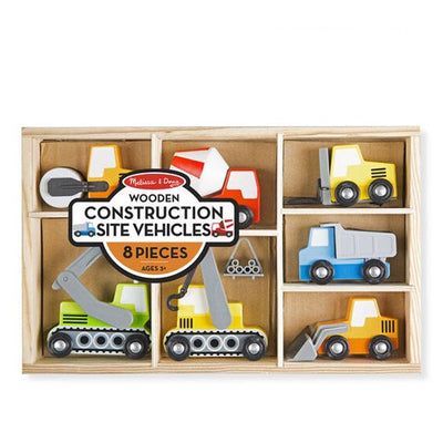 Melissa & Doug Wooden Construction Site Vehicles Toy