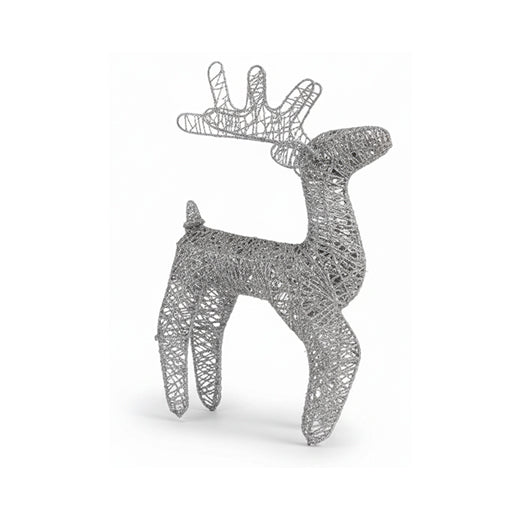 Reindeer Wire 32 x 20cm - Silver