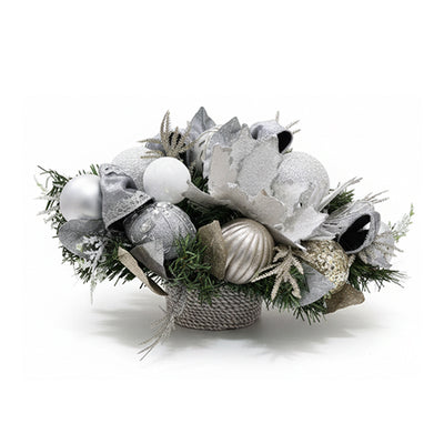 Christmas Centerpiece 21 inches - Silver