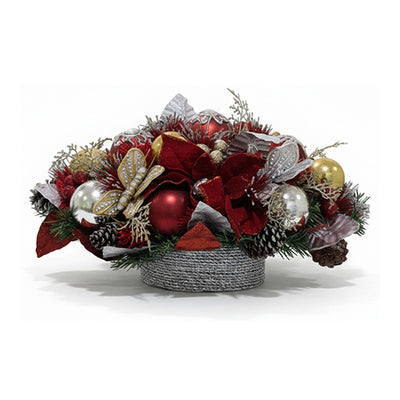 Christmas Centerpiece 26 inches - Burgundy